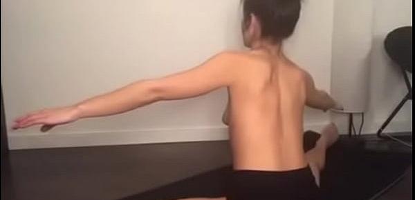  Petite Fit Teen Nadia Angel Stretching and Yoga